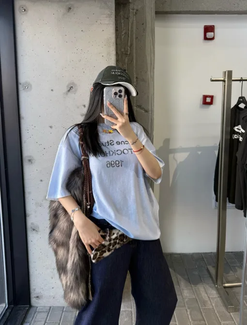 Bestseller: Acne Studios – Kurzarm-Sky-Print-Stil