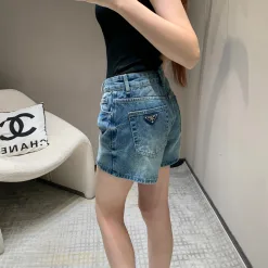 Bestseller Prada Shorts Blue Denim Washed Luxury