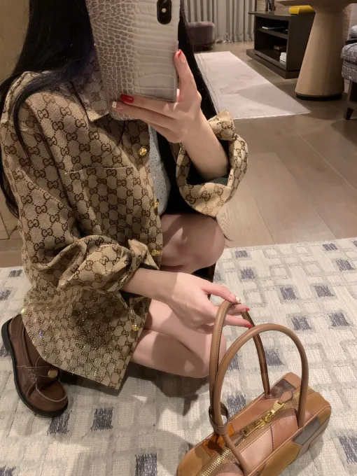 Premium Gucci Hemd Gold Jacquard Kollektion