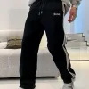 Hochwertige Celine Jogginghose aus schwarzer Strickstickerei-Kollektion