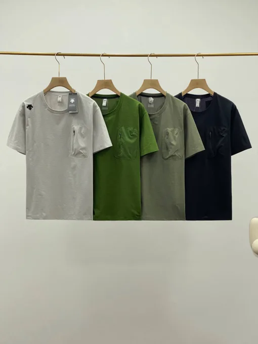 Premium Qualität Descente Kurzarm Schwarz Casual Style