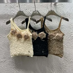 Chanel Weste in Premiumqualität, schwarzer Strick, Luxus
