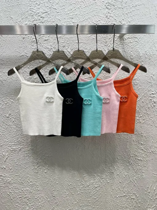 Hochwertige Chanel Hosenträger aus weißer Strick-Strass-Kollektion