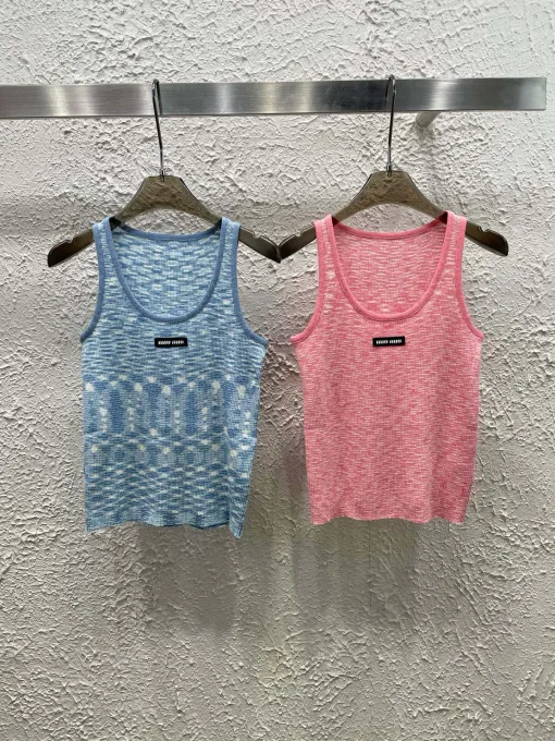 Luxus-Weste aus der Miu Miu-Kollektion in Blau