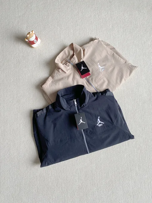 Luxus Jordan Mäntel Schwarz Nylon Casual Style