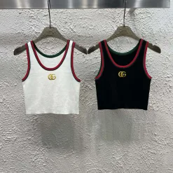 Premium Gucci Weste im roten Strick-Stickerei-Stil