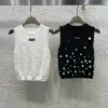 Bestseller Miu Miu Weste Weiß Strick Logo Luxus