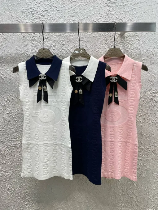 Bestseller Chanel Weste Weißer Strick Jacquard Stil