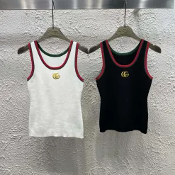 Premium Gucci Weste Rot Strick Bestickt Luxus