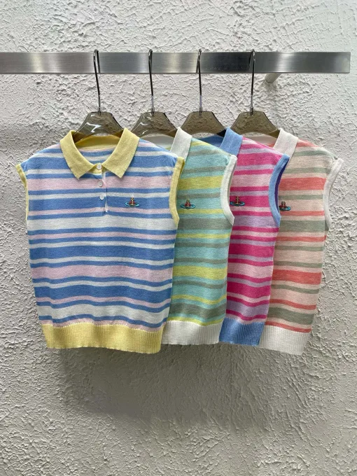Hochwertige Vivienne Westwood Weste Strick- und Stickereikollektion