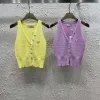 Luxus Chanel Weste Gelbe Strickkollektion