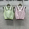 Hochwertige Gucci Weste Grün Strick Jacquard Luxus