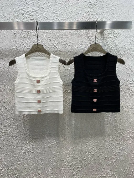 Bestseller Chanel Weste Weiß Strick Luxus