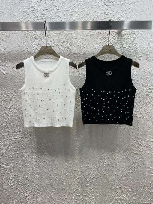 Bestseller Chanel Weste Weiß Strick Kollektion