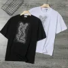Premium Qualität Yves Saint Laurent Kurzarm Schwarz Strass Luxus