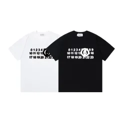 Bestseller Margiela Kurzarm Schwarz Baumwolle Logo Luxus