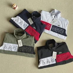 Hochwertiger Lacoste Mantel Schwarz Casual Kollektion