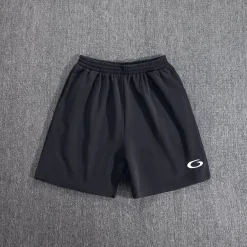 Meistverkaufte Balenciaga Shorts Schwarze Baumwolle Bestickte Kollektion