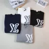 Premium Qualität Louis Vuitton Pullover Blau Fleece Jacquard Luxus