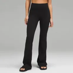 Luxuriöse Lululemon Yogahose in schwarzem Nylon mit Logo-Design
