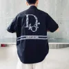Hochwertiges Dior Kurzarm-Shirt aus weißer Baumwolle mit Stickerei
