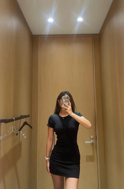 Premium Qualität Alo Kurzarm Schwarz Monogramm Kollektion