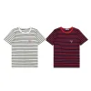 Premium Prada Kurzarm-T-Shirts aus weißer Baumwolle mit Streifen
