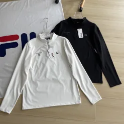 Fila Langarmshirt in Premiumqualität, schwarzes Stricklogo, Luxus