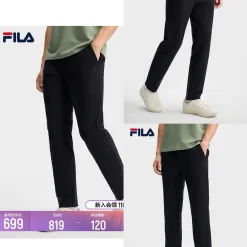 Hochwertige Fila-Hose in Schwarz, Strick, minimalistischer Stil
