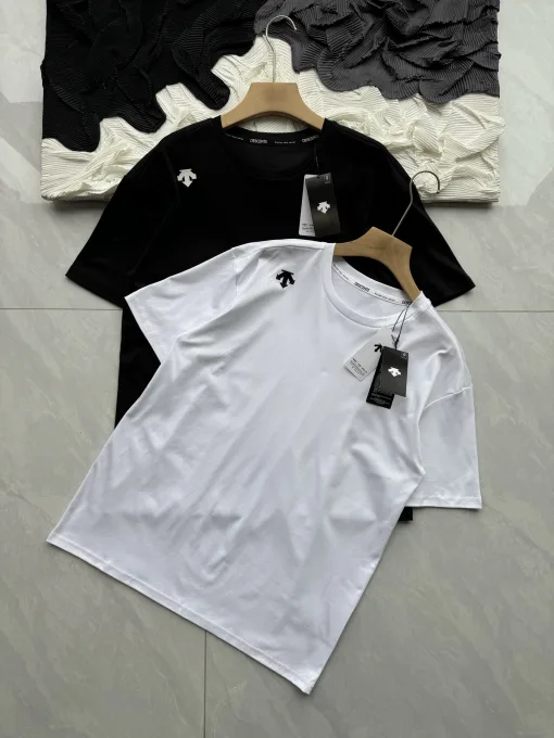 Bestseller Descente Kurzarm Schwarz Baumwolle Klassisch Luxus