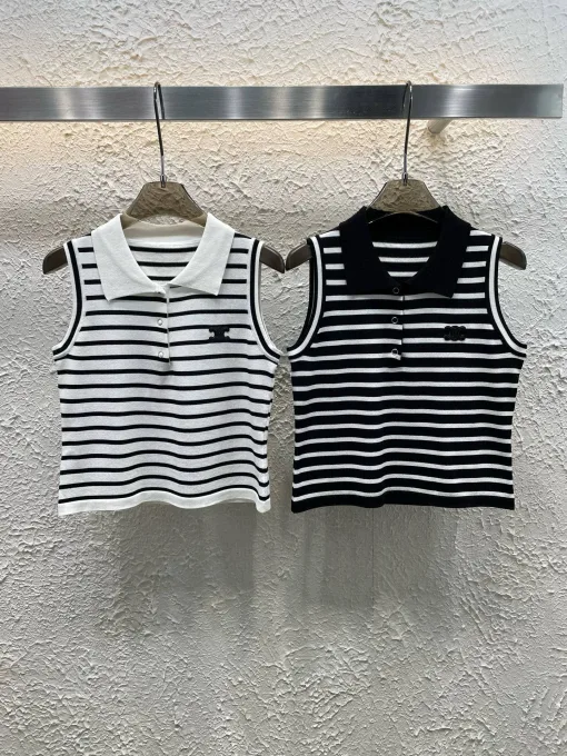 Bestseller Celine Weste Weiß Leder Logo Style