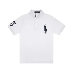 Bestseller Ralph Lauren Kurzarm-T-Shirts Schwarz Baumwolle Klassisch Luxus