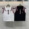 Bestseller Dior Weste Weiß Strick Bestickte Kollektion