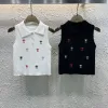 Premium Dior Weste Weißer Strick Bestickte Kollektion