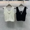 Premium Chanel Weste in weißem Strickstil