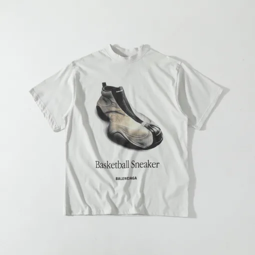 Bestseller Balenciaga Kurzarm Creme Baumwolle Luxus