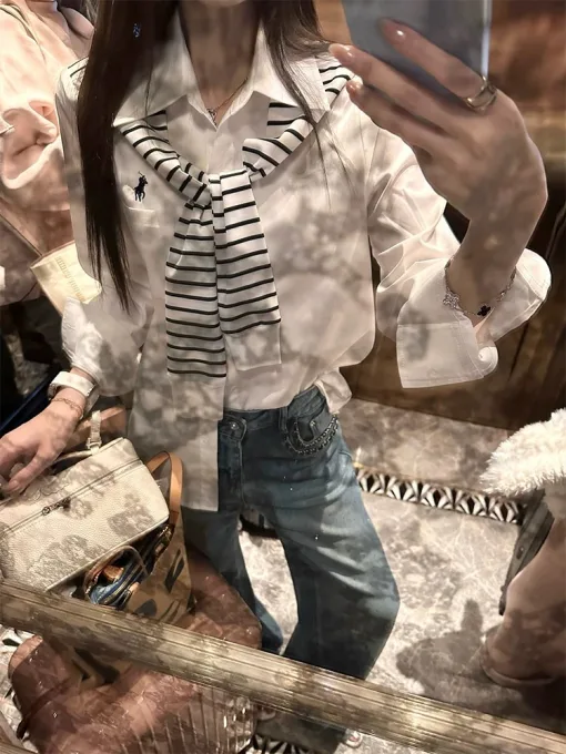 Hochwertige Ralph Lauren Hemden-Kollektion mit Stickereien