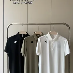 Luxuriöses Descente Poloshirt in Schwarz, atmungsaktive Kollektion
