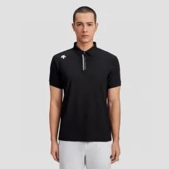 Premium Descente Kurzarm-Shirt aus weißer Baumwolle, atmungsaktiv