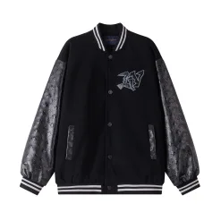 Hochwertige Louis Vuitton Jacken aus Wolle im bestickten Stil