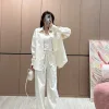 Luxus Chanel Hemd Weiß Bestickte Kollektion