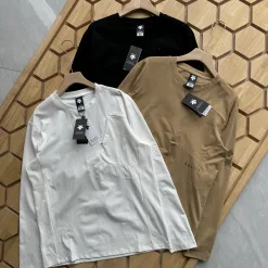 Luxuriöses Langarmshirt aus schwarzer Baumwolle der Urban Collection