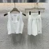 Luxus Alo Shorts Weiß Strick Logo Luxus