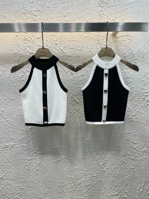 Bestseller Chanel Weste Weiß Strickstil