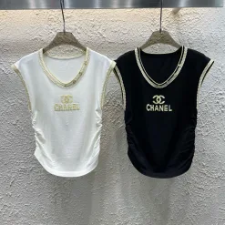 Chanel Weste in Premiumqualität, weißer Strick-Jacquard, Luxus