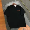 Luxus Balmain Kurzarm Schwarz Baumwolle Bestickt Luxus