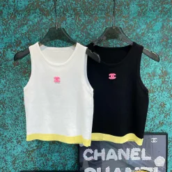 Premium Chanel Weste Weiß Strick Luxus
