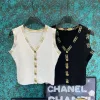 Hochwertige Chanel Weste Gold Strick Jacquard Luxus