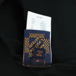 Luxus Louis Vuitton Kurzarmhemd Schwarz Baumwolle Bestickt Luxus