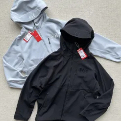 Premium Helly Hansen Mantel Schwarz Fleece Atmungsaktiv Luxus